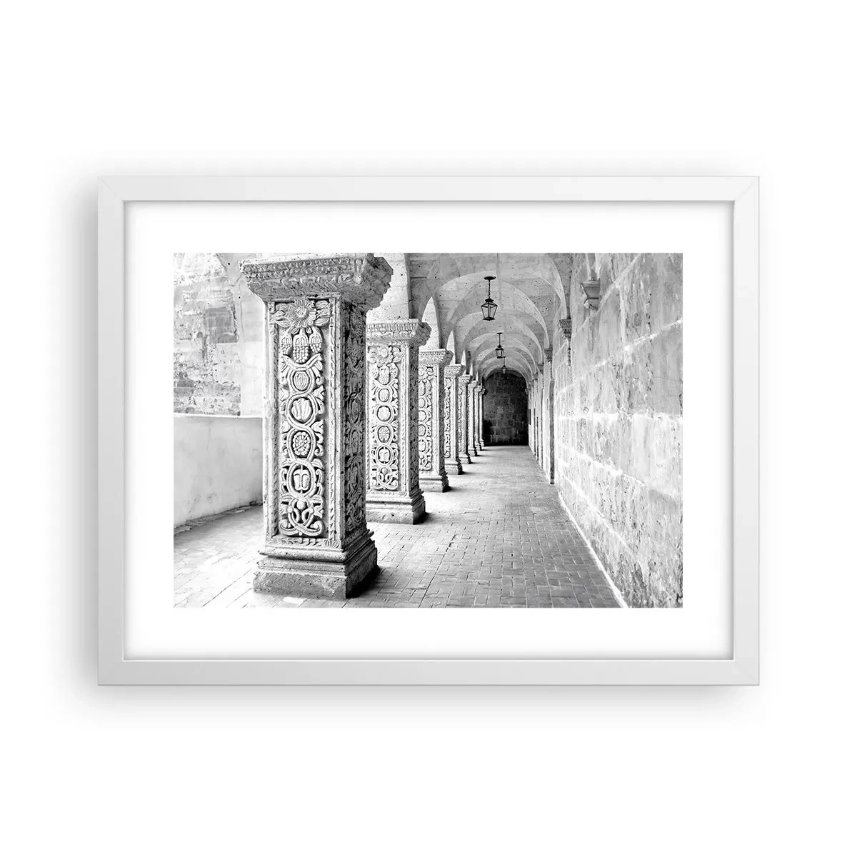 Affiche dans un cadre blanc - Poster - Où cela mène-t-il…? - 40x30 cm