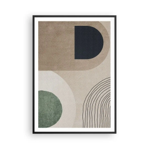 Affiche dans un cadre noir - Poster - La douceur de l'ovale - 70x100 cm