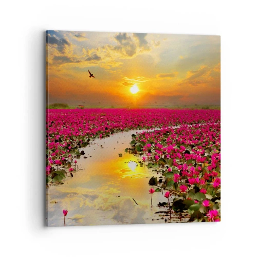 Impression sur toile - Image sur toile - La vie secrète du lac - 70x70 cm