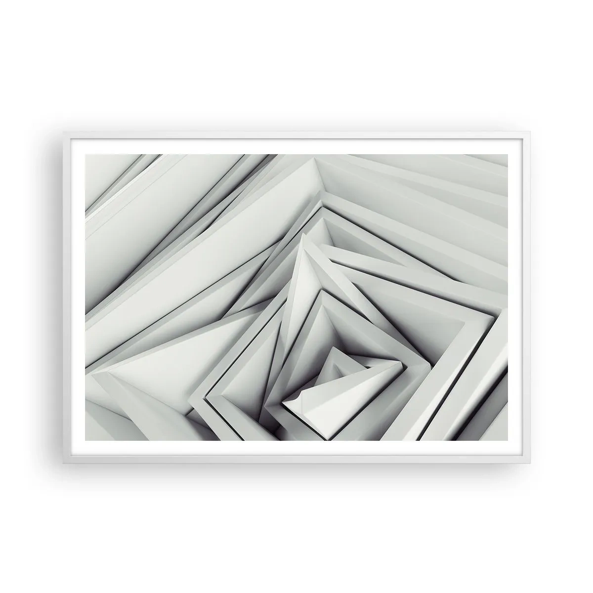 Affiche dans un cadre blanc - Poster - Bourgeon d’angles vifs - 100x70 cm