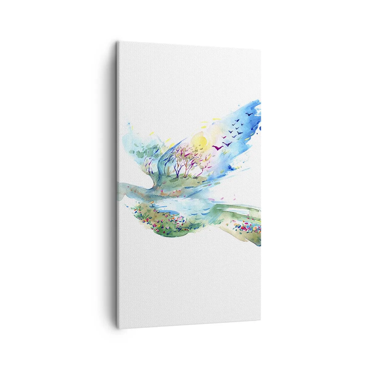 Impression sur toile - Image sur toile - Sur les ailes de la nature - 45x80 cm