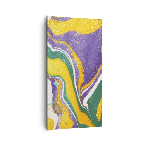 Impression sur toile - Image sur toile - Ondes de couleur - 55x100 cm