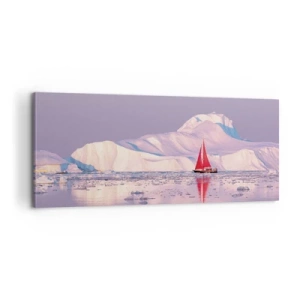 Impression sur toile - Image sur toile - La chaleur de la voile, le froid de la glace - 100x40 cm