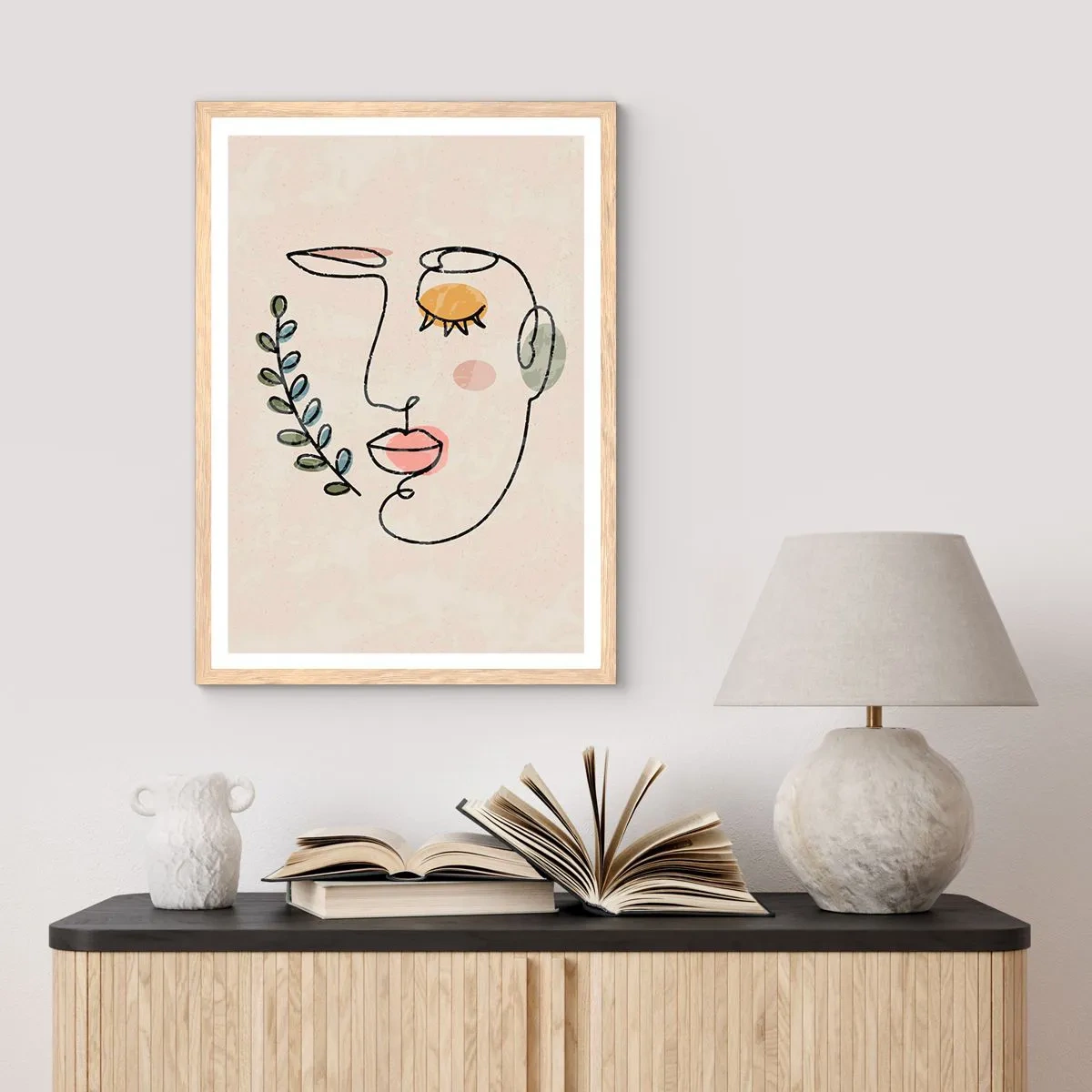 Affiche dans un chêne clair - Poster - Paix retrouvée - 40x50 cm