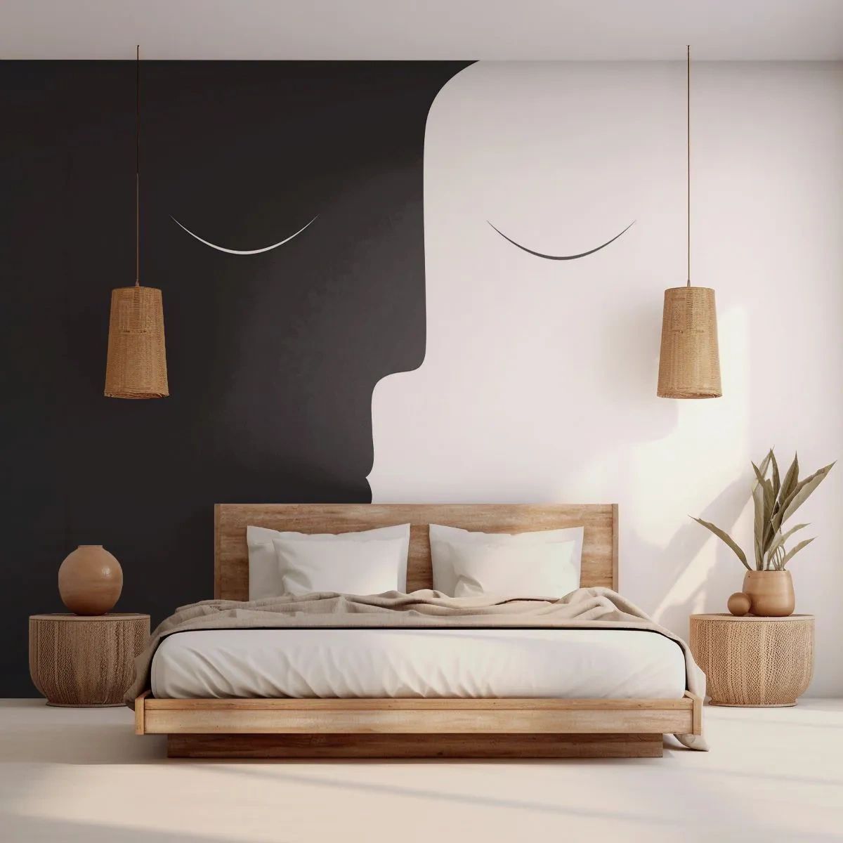 Papier Peint Photo Premium Sand - Unité des contraires - Personnes, Couple, Morceau - 250x175 cm