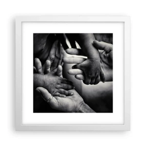 Affiche dans un cadre blanc - Poster - Être humain - 30x30 cm