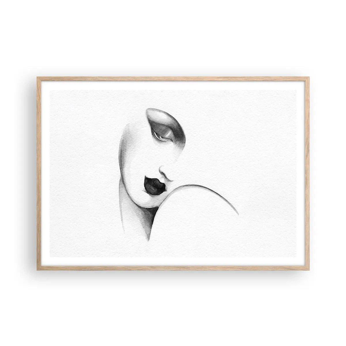 Affiche dans un chêne clair - Poster - Dans le style de Lempicka - 100x70 cm