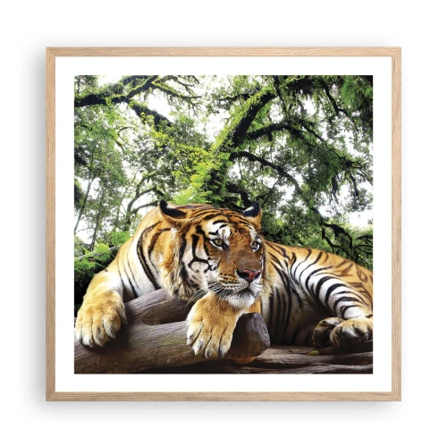 Affiche dans un chêne clair - Poster - Cordialement - 60x60 cm