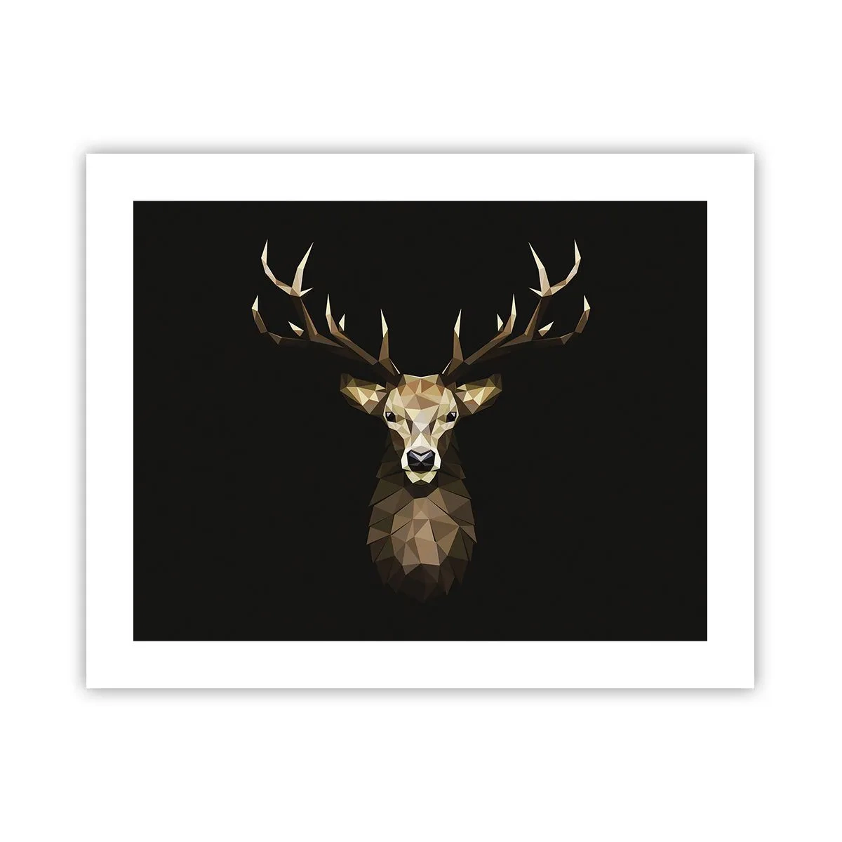 Affiche - Poster - Cerf cubique - 50x40 cm