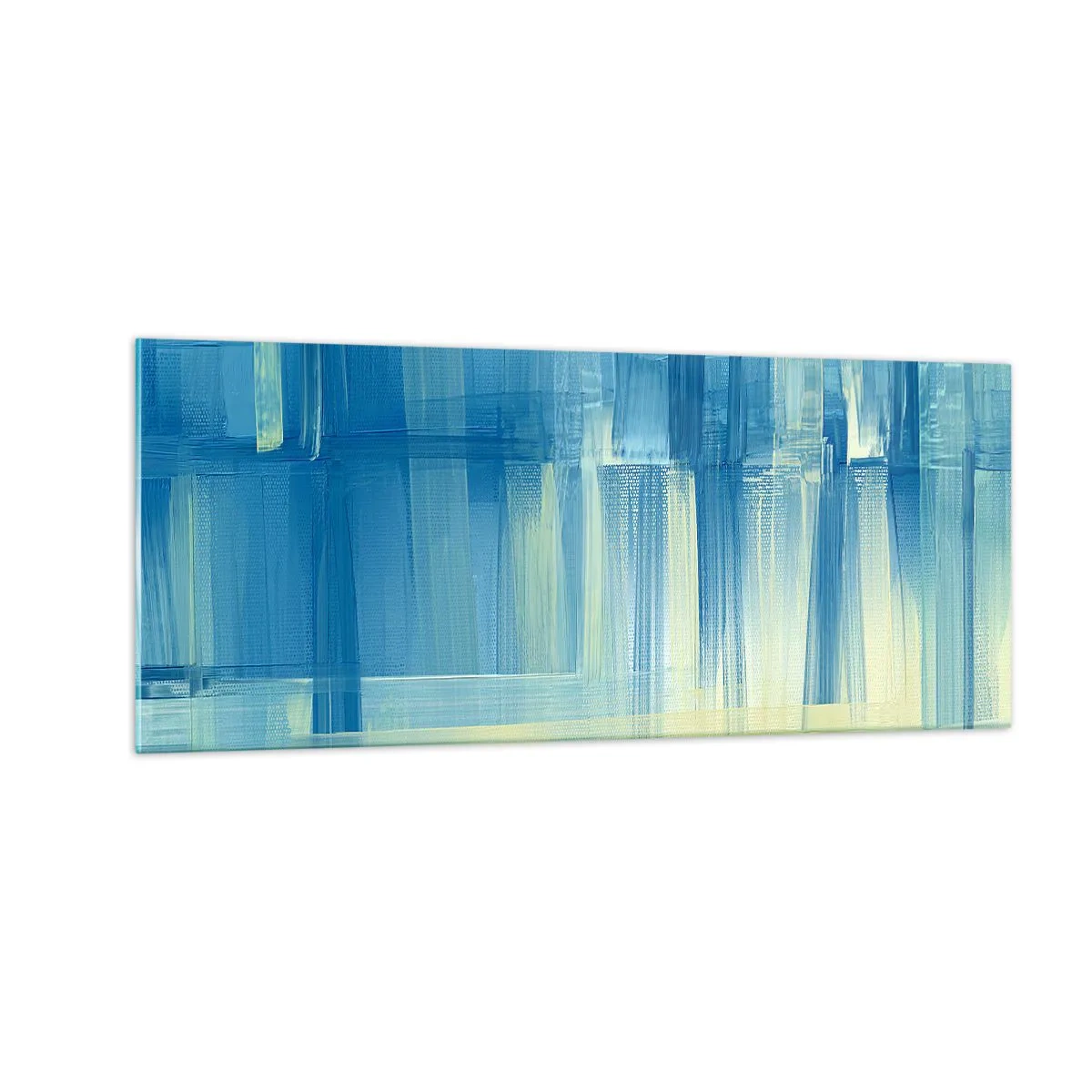 Impression sur verre - Image sur verre - Composition en turquoise - 100x40 cm