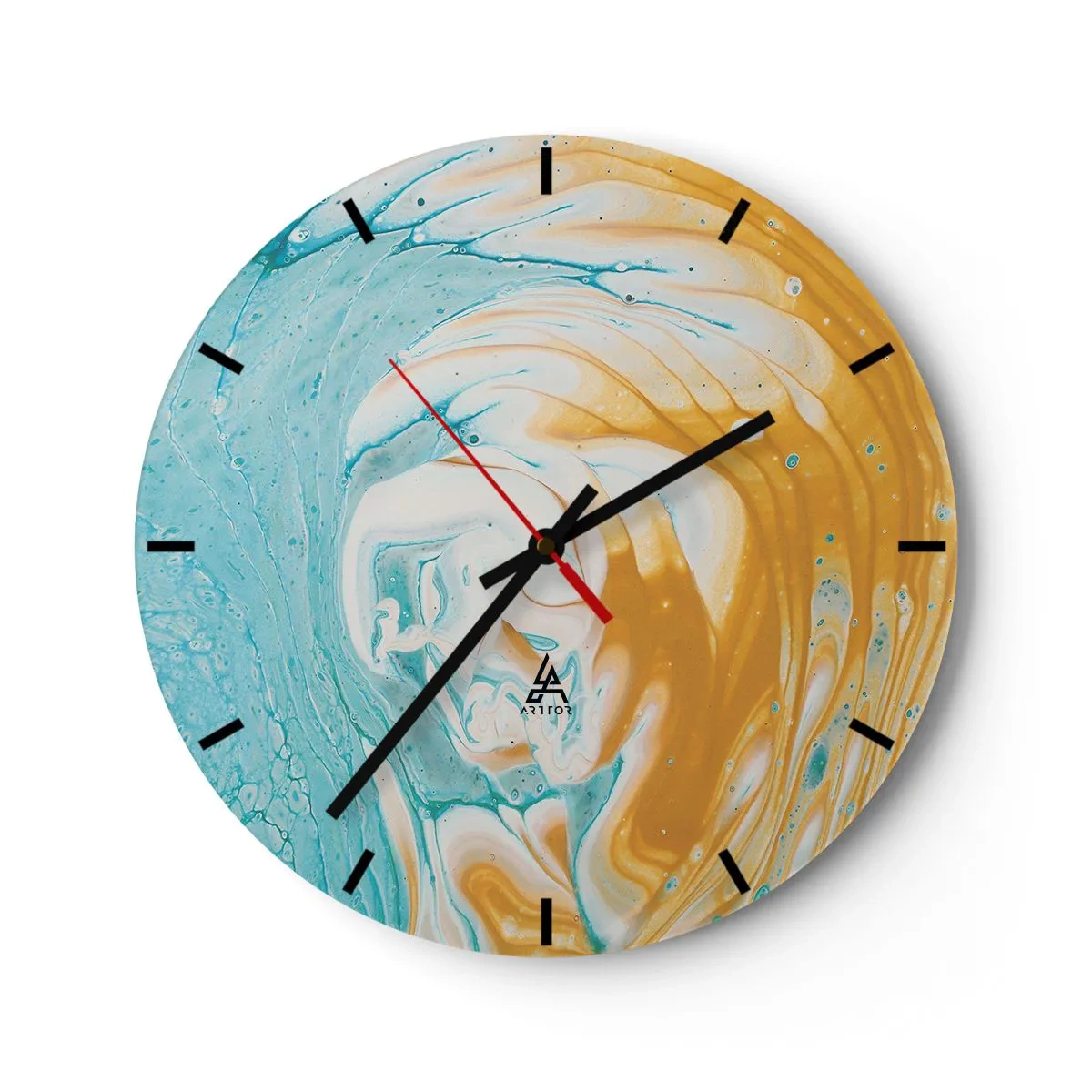 Horloge murale - Pendule murale - Tourbillon pastel - 40x40 cm