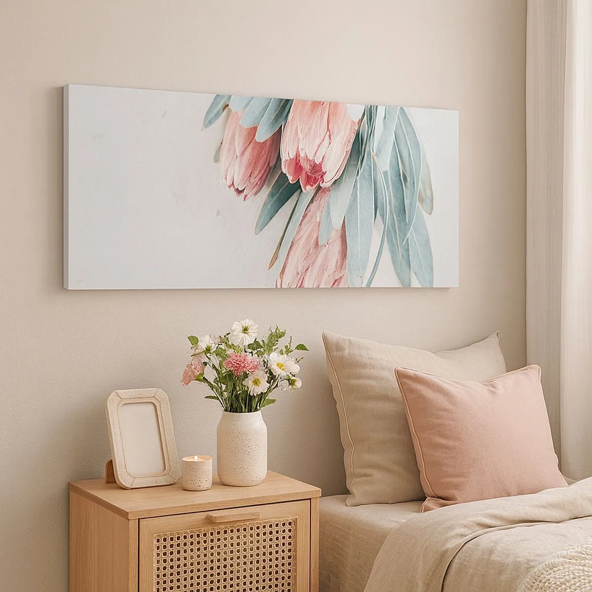 Impression sur toile - Image sur toile - Honte de leur propre beauté - 100x40 cm