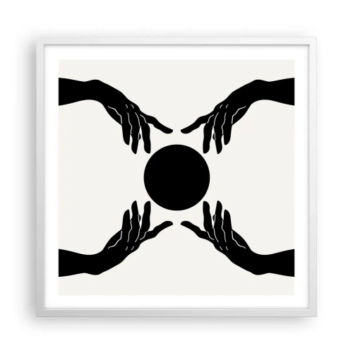 Affiche dans un cadre blanc - Poster - Signe secret - 60x60 cm