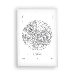 Affiche dans un cadre blanc - Poster - Anatomie de Florence - 61x91 cm