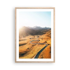 Affiche dans un chêne clair - Poster - Dans une vallée dorée - 50x70 cm