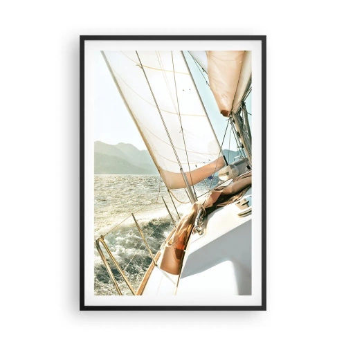 Affiche dans un cadre noir - Poster - Toutes voiles dehors - 61x91 cm