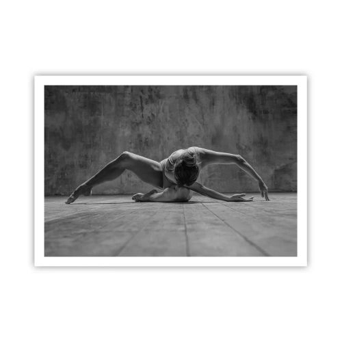 Affiche - Poster - Une danseuse dans une pose artistique - 100x70cm - Symétrie trouvée - Décoration murale moderne pour le salon et la chambre ARTTOR