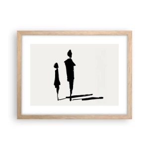 Affiche dans un chêne clair - Poster - Êtes-vous sûr qu'ils sont ensemble ? - 40x30 cm