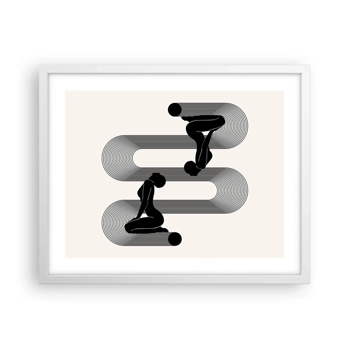 Affiche dans un cadre blanc - Poster - Symétrie sensuelle - 50x40 cm