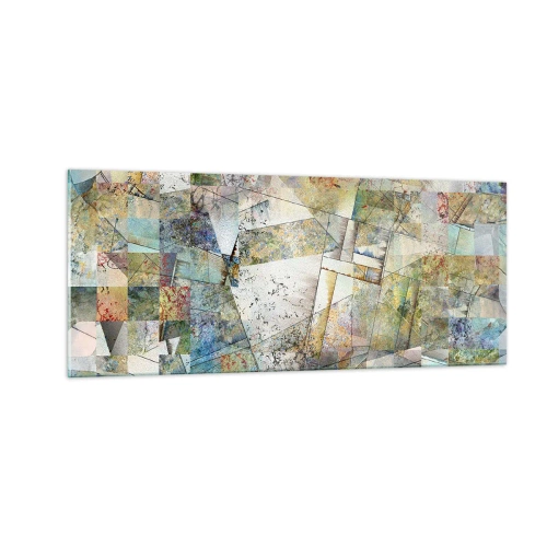 Impression sur verre - Image sur verre - Remaniement géométrique - 100x40 cm
