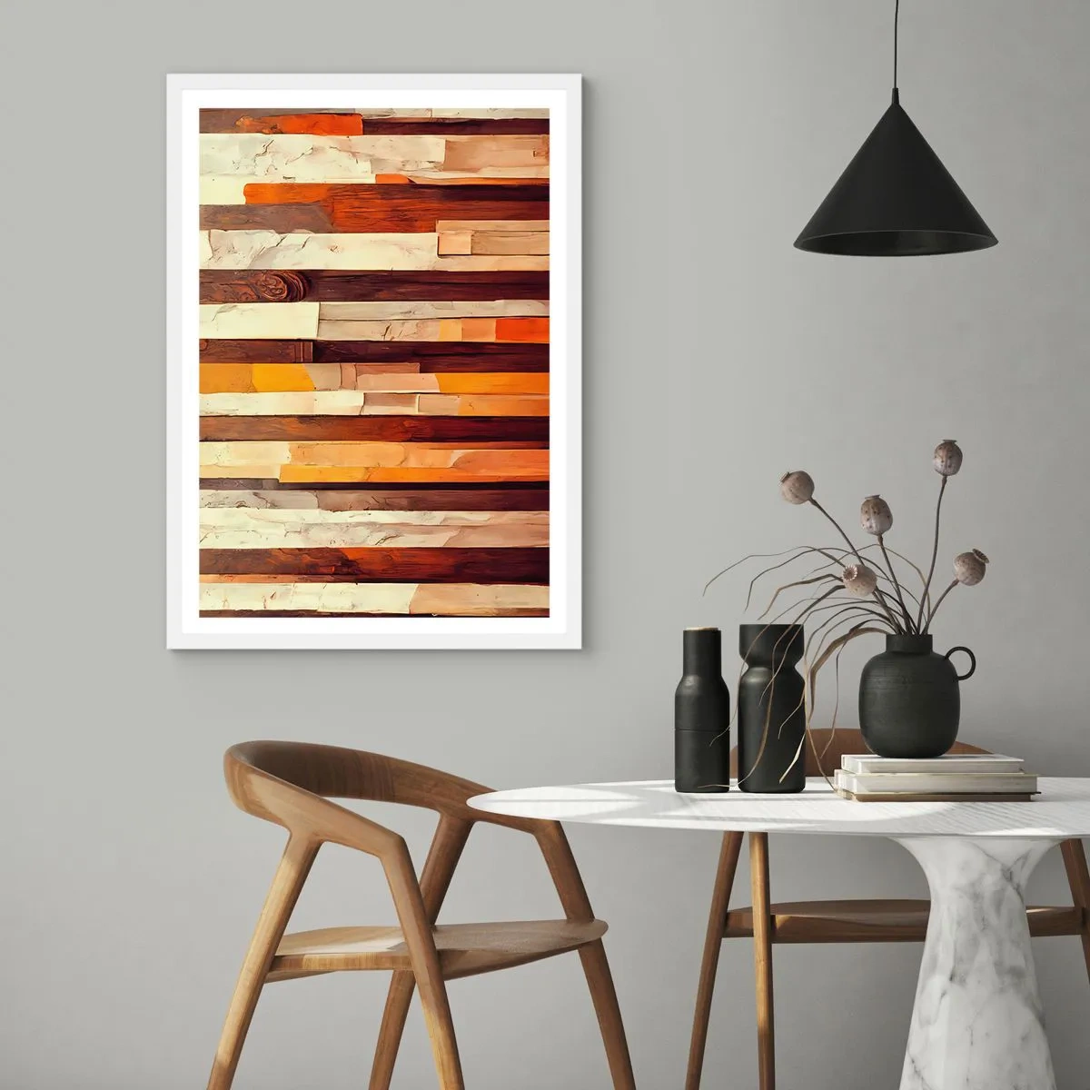 Affiche dans un cadre blanc - Poster - Hymne des arbres forestiers - 70x100 cm