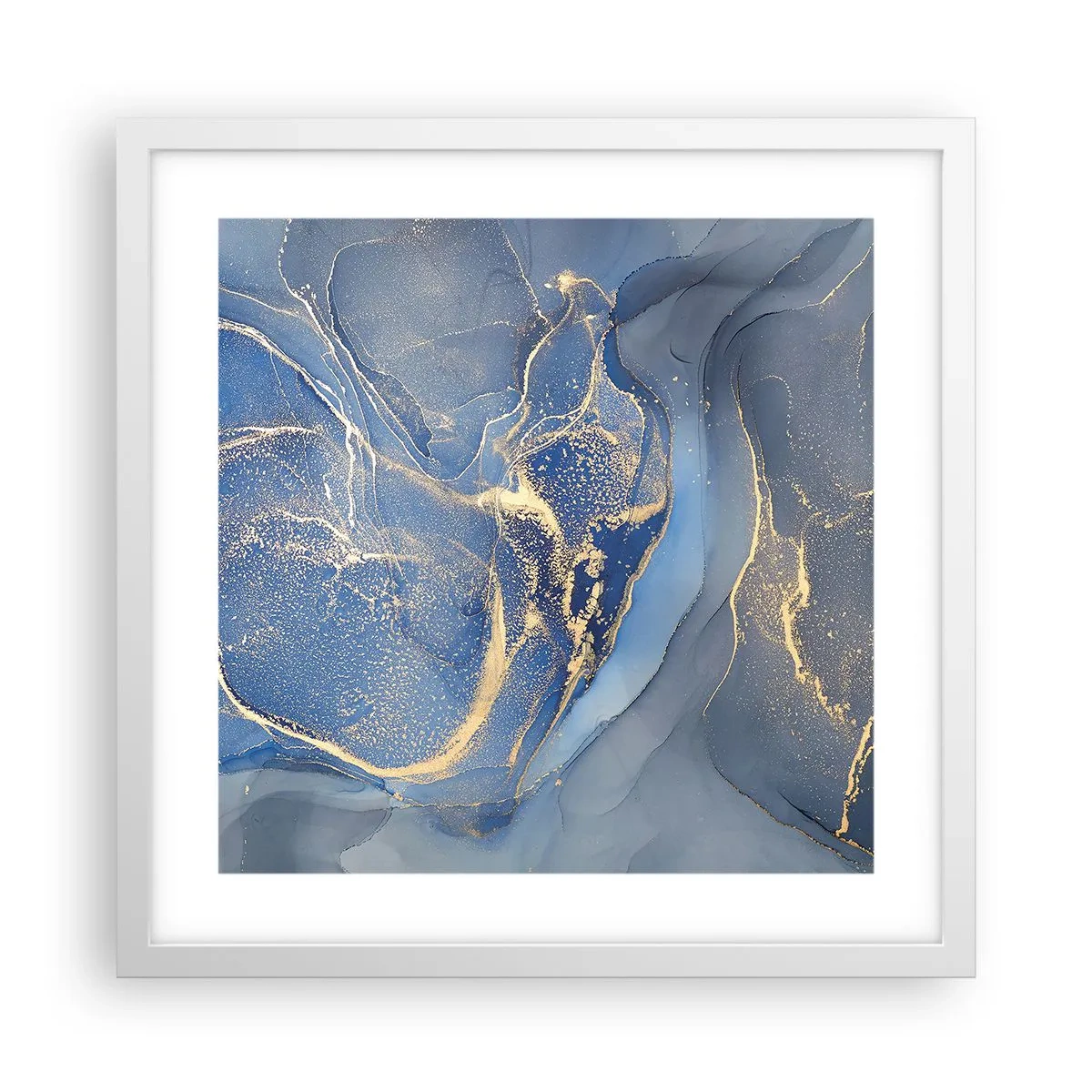 Affiche dans un cadre blanc - Poster - Poussière d'or - 40x40 cm
