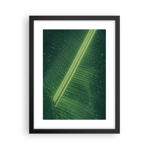 Affiche dans un cadre noir - Poster - Structure de vert - 30x40 cm