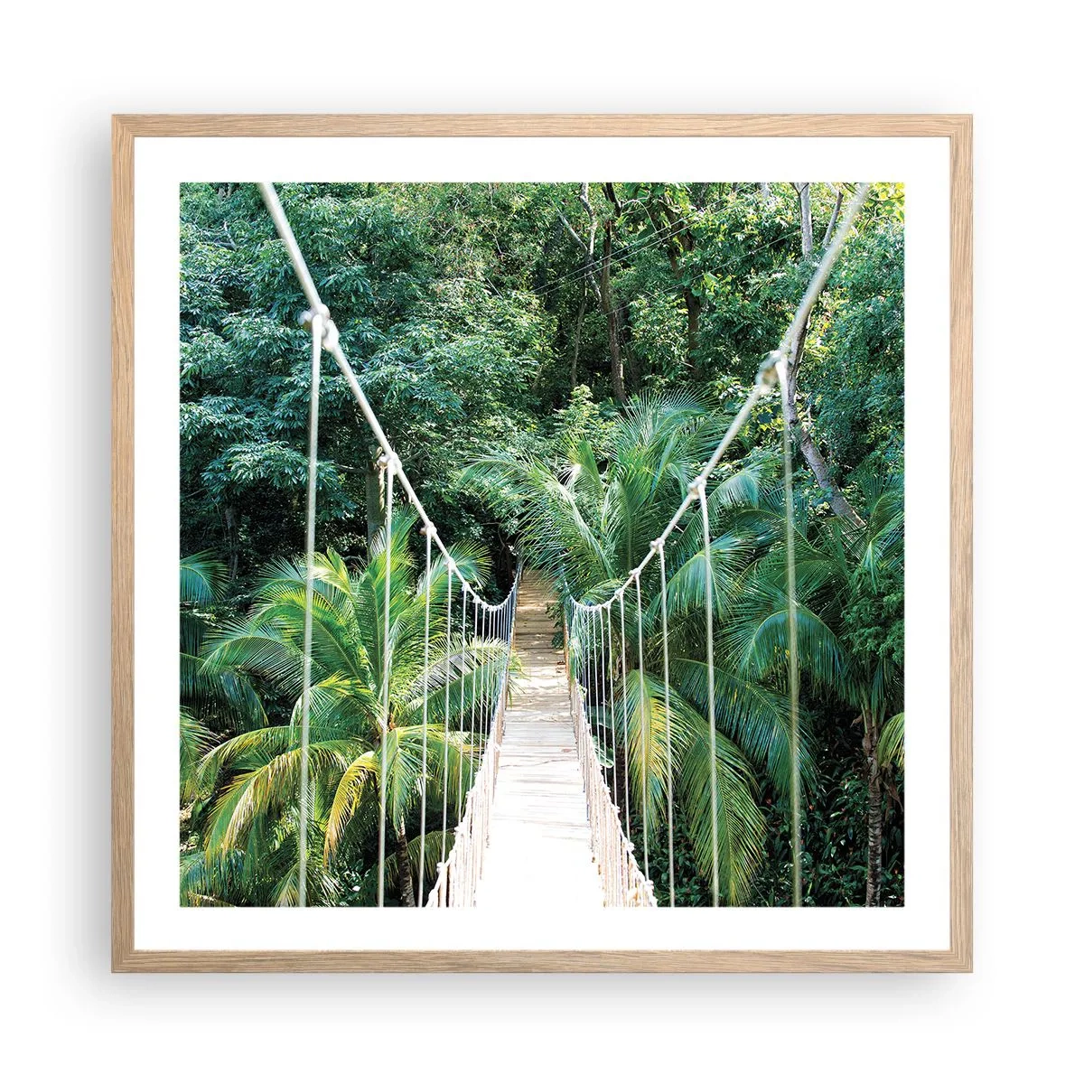 Affiche dans un chêne clair - Poster - Welcome to the jungle! - 60x60 cm