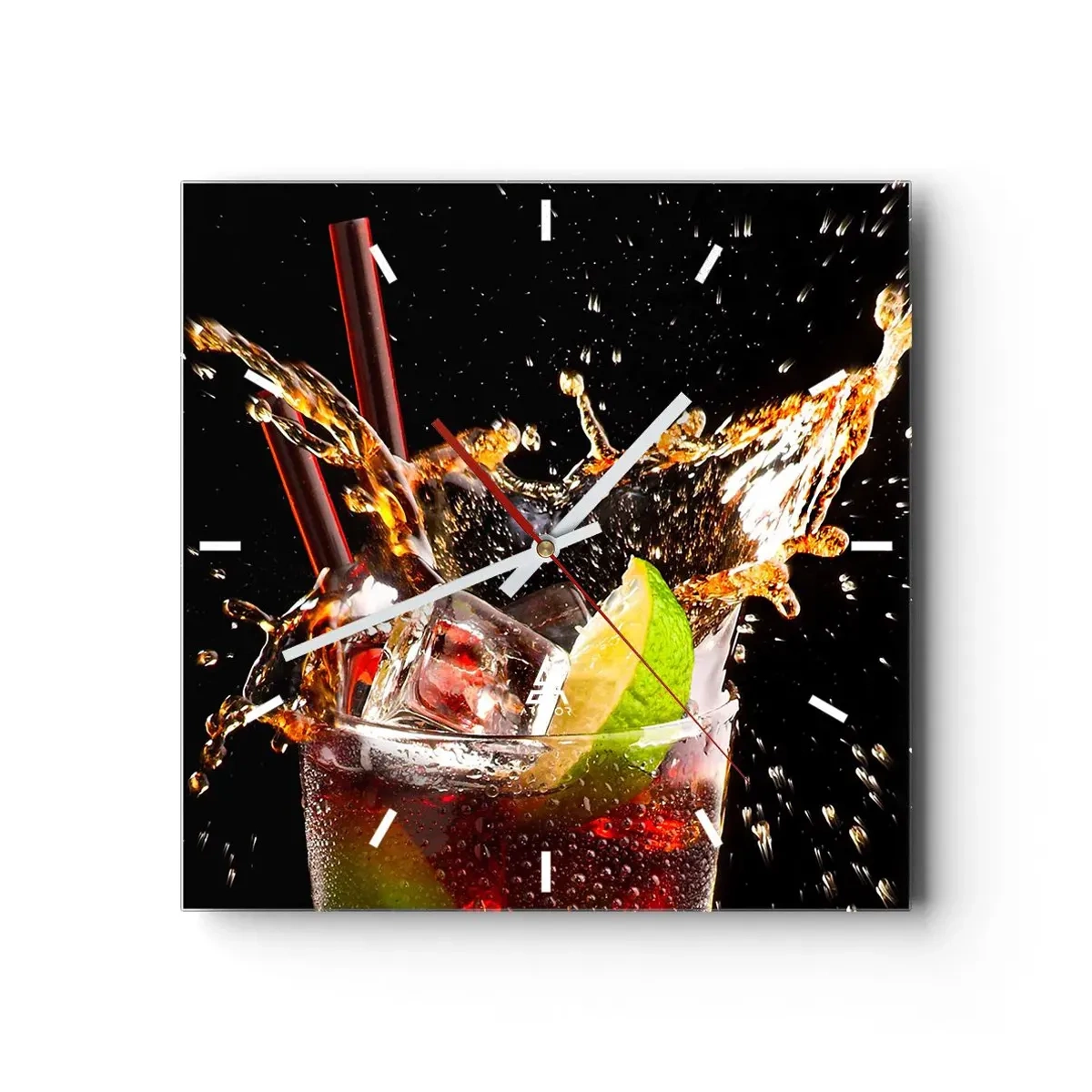 Horloge murale - Pendule murale - Joie et énergie des couleurs - 40x40 cm