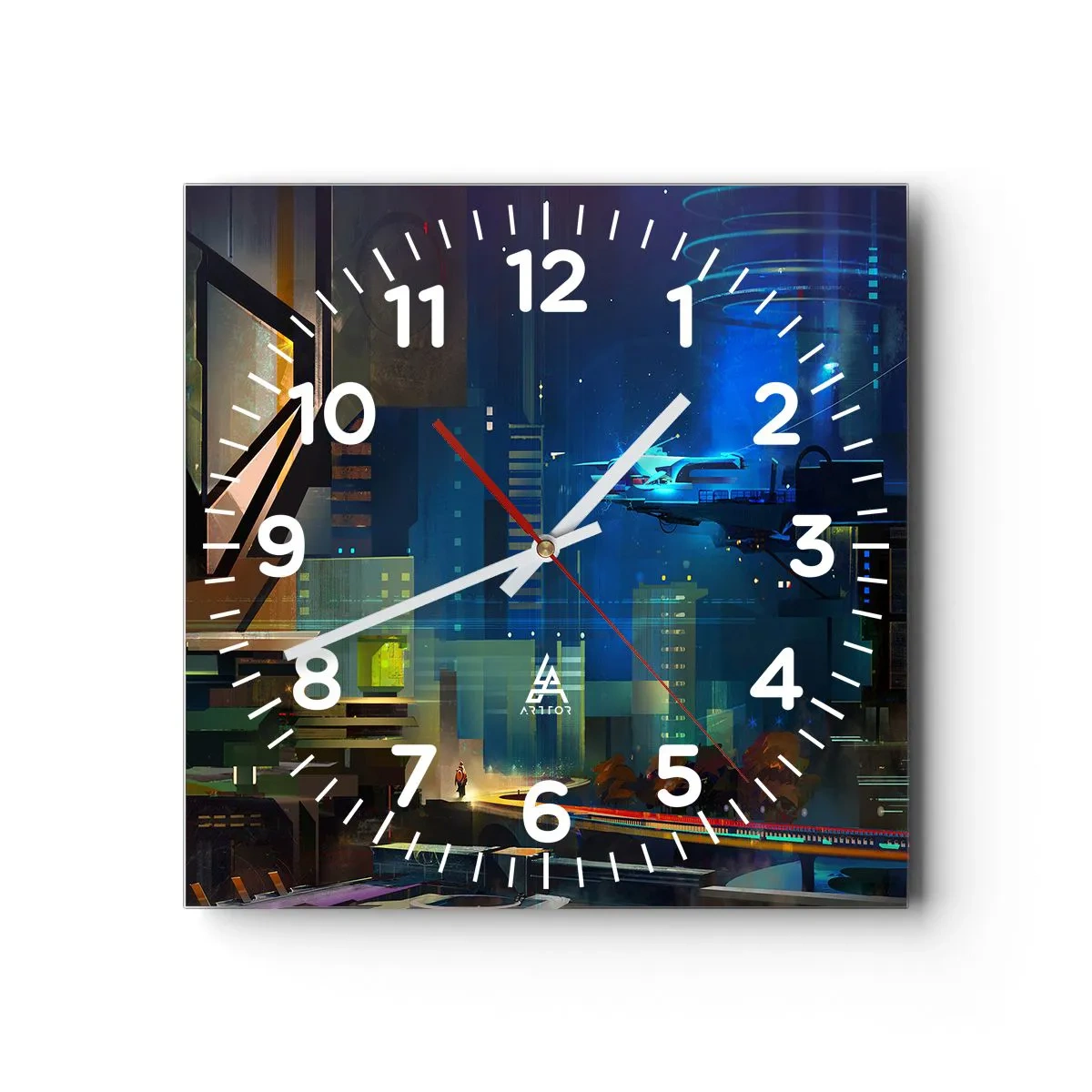 Horloge murale - Pendule murale - Dans le futur proche - 30x30 cm