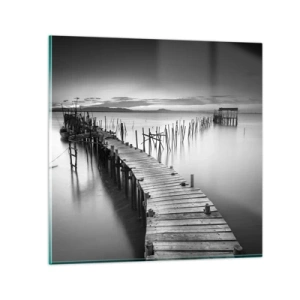 Impression sur verre - Image sur verre - La paix d'un rivage oublié - 60x60 cm