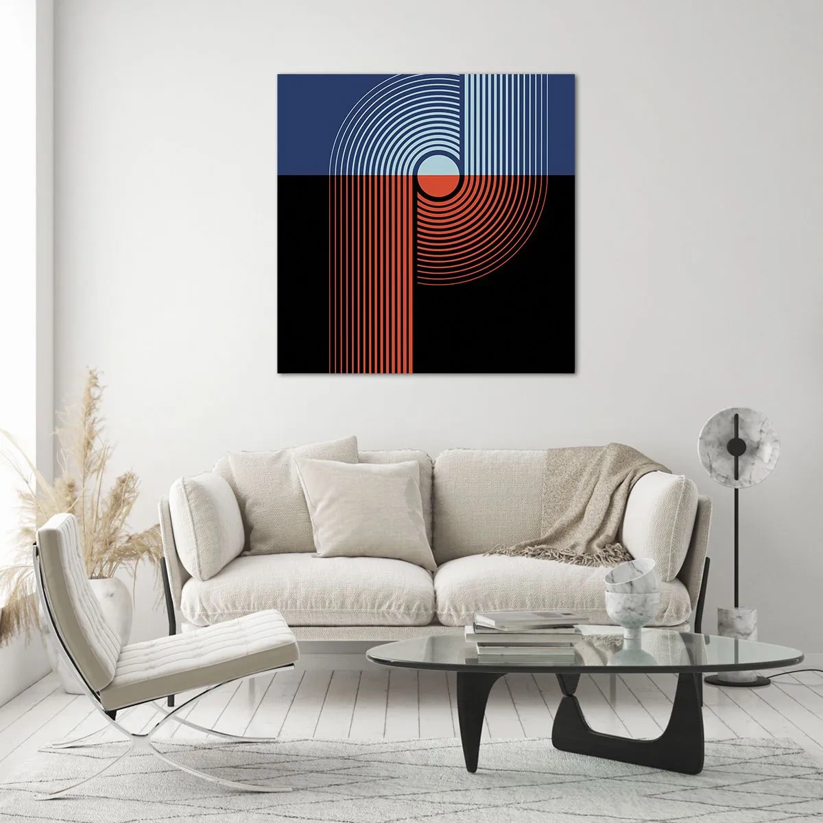 Impression sur verre - Image sur verre - Dans une étreinte géométrique - 30x30 cm