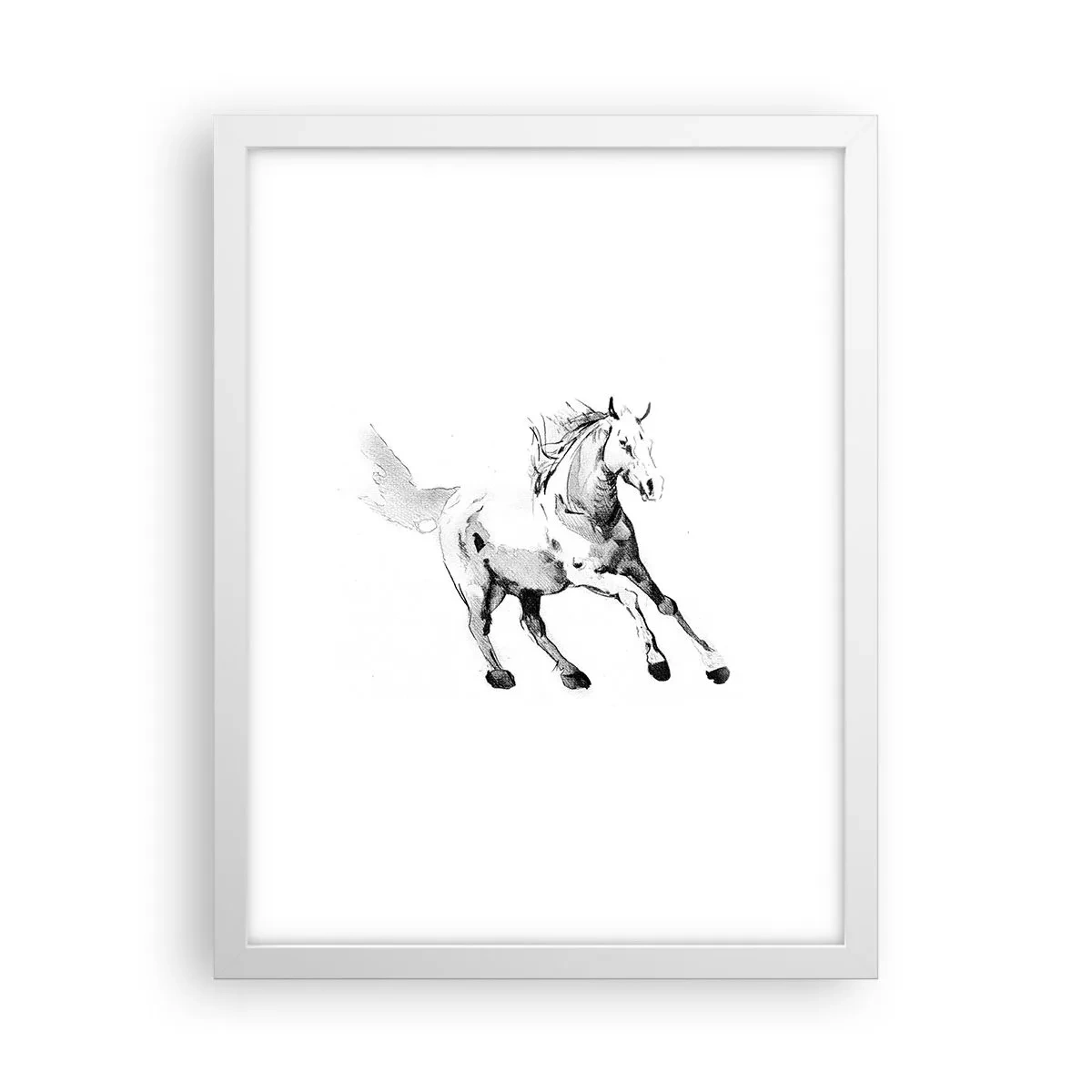 Affiche dans un cadre blanc - Poster - Âme indomptée - 30x40 cm