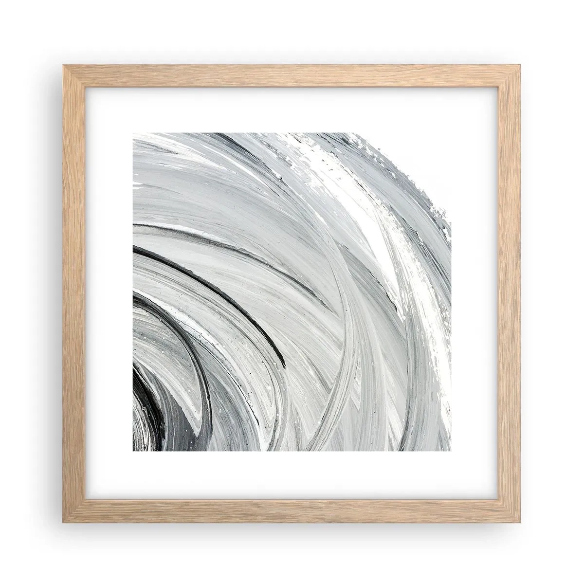 Affiche dans un chêne clair - Poster - Composition orbitale - 30x30 cm