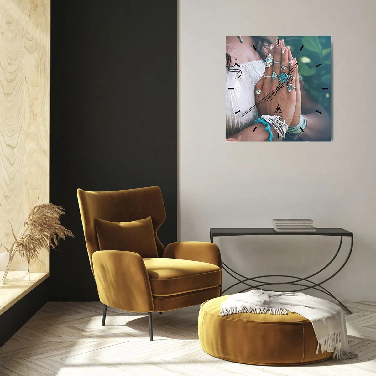 Horloge murale - Pendule murale - Bienvenue au centre du bien-être - 30x30 cm