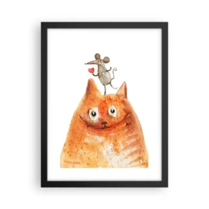 Affiche dans un cadre noir - Poster - Amour paradoxal - 30x40 cm