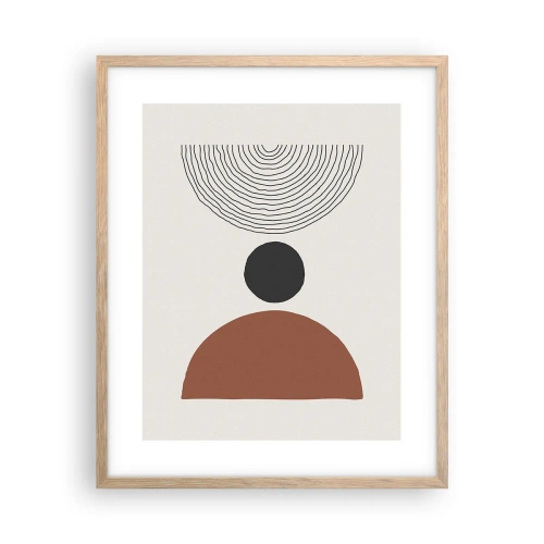 Affiche dans un chêne clair - Poster - Au centre de l'attention - 40x50 cm