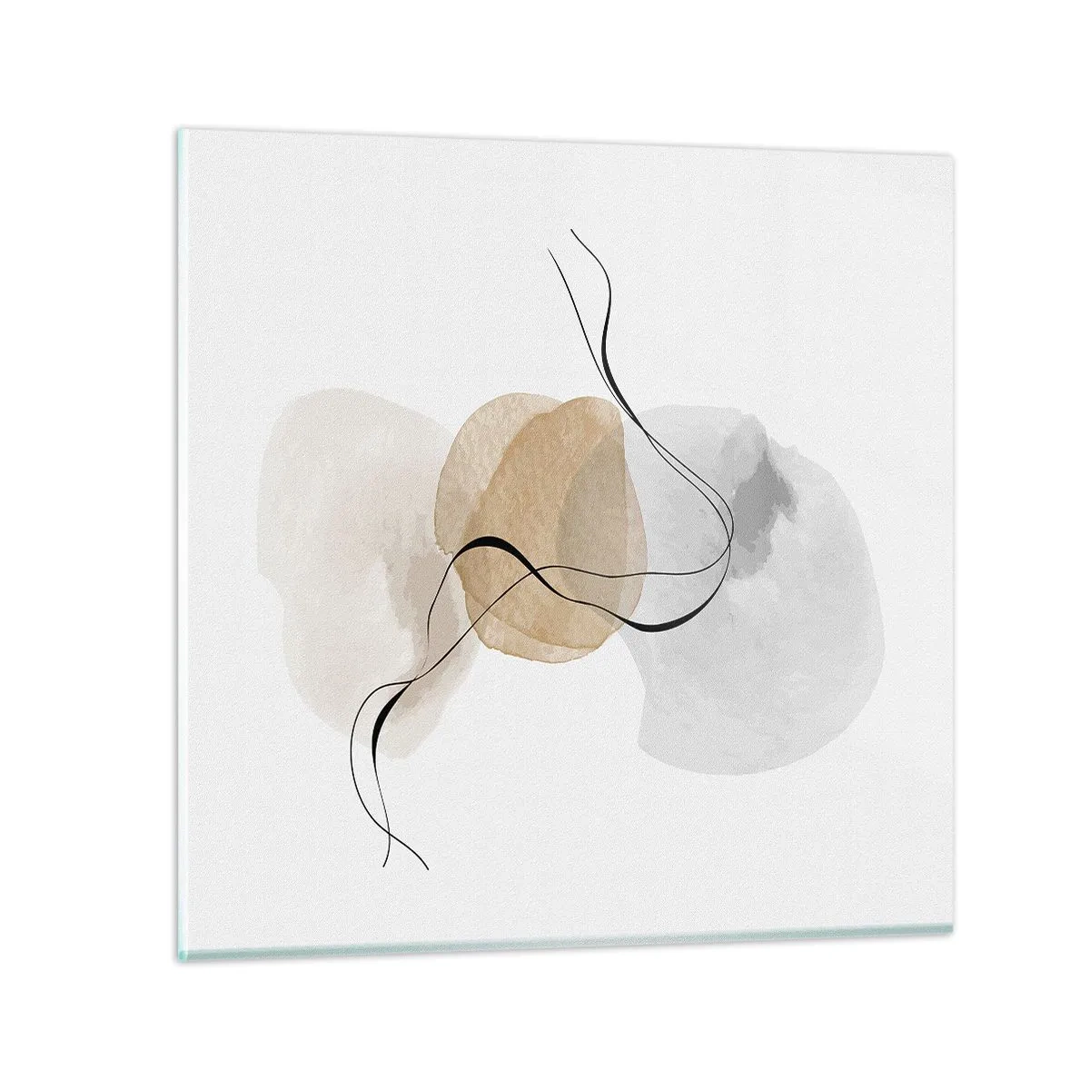 Impression sur verre - Image sur verre - Perles d'air - 70x70 cm