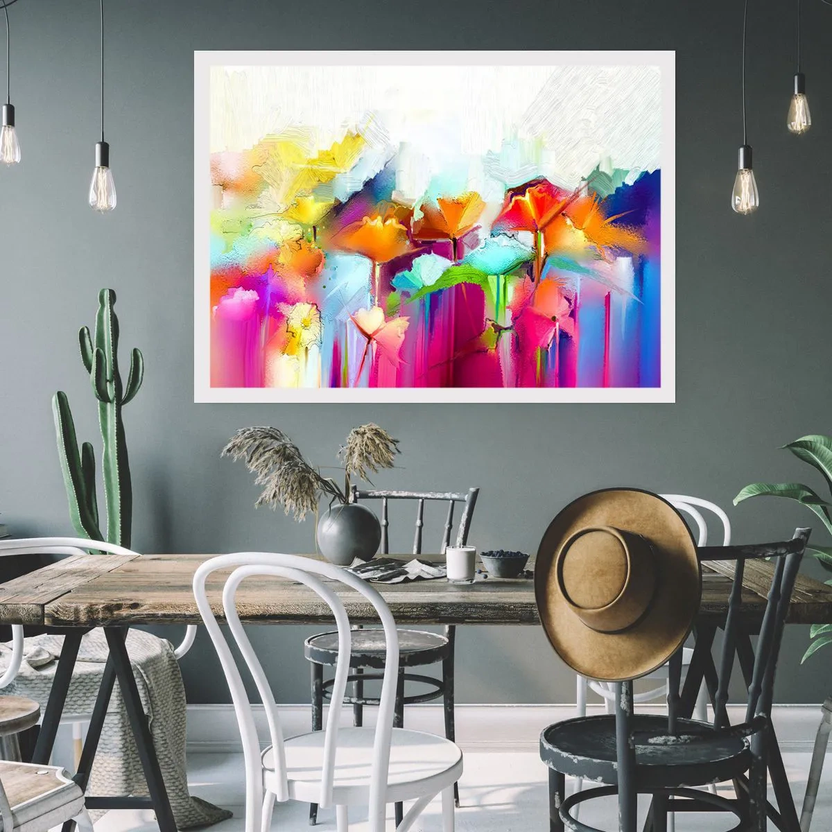 Affiche - Poster - L'arc-en-ciel s'est épanoui - 70x50 cm