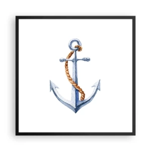 Affiche dans un cadre noir - Poster - Ah l'aventure ! - 60x60 cm