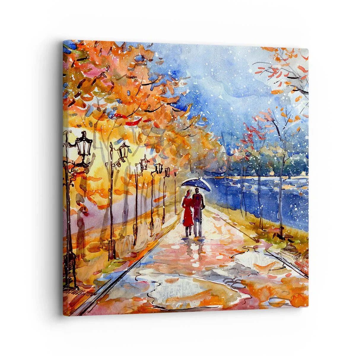 Impression sur toile - Image sur toile - Ensemble jusqu'au bout du temps - 30x30 cm