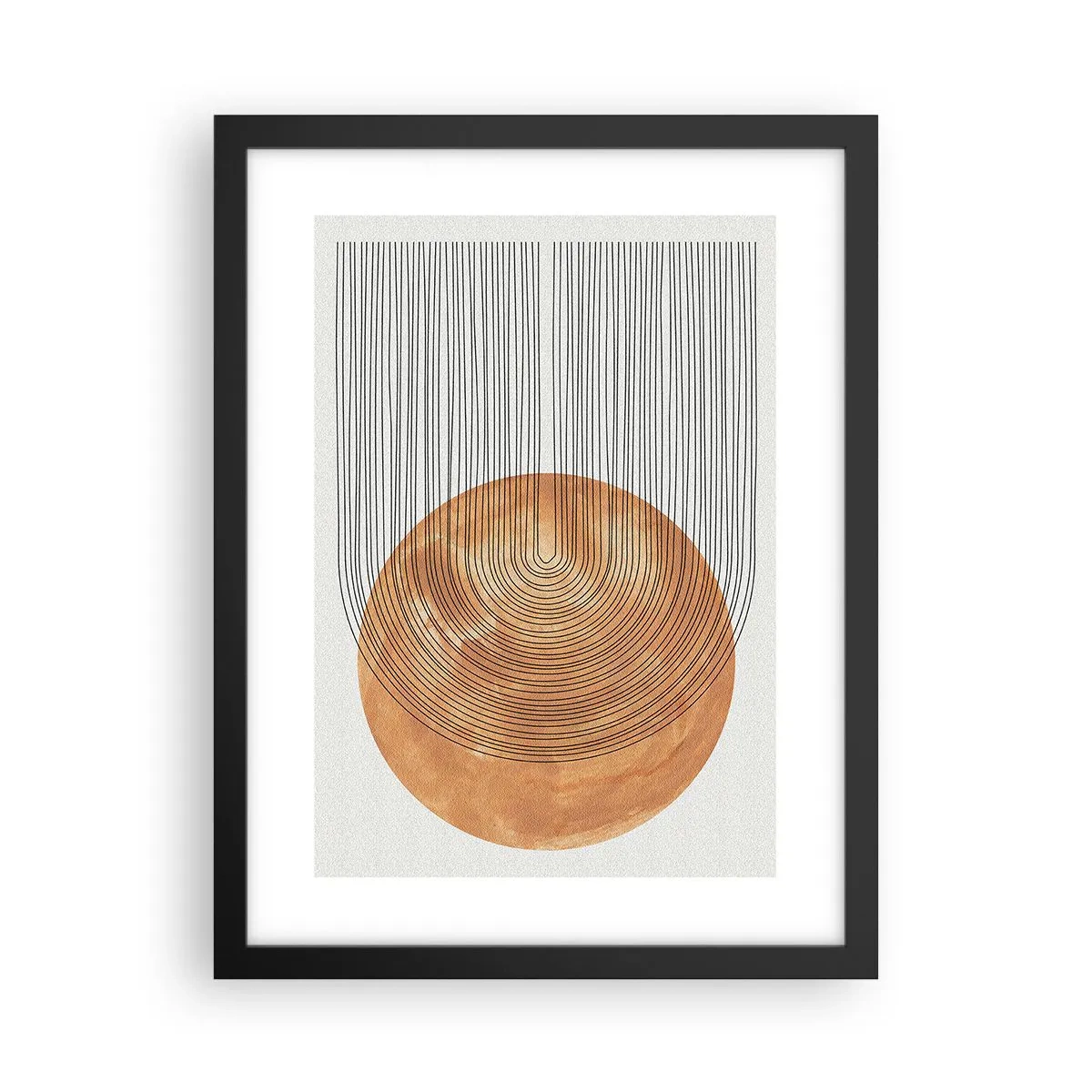 Affiche dans un cadre noir - Poster - Composition solaire - 30x40 cm