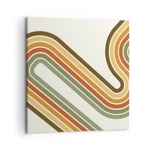 Impression sur toile - Image sur toile - En zig zag vers le but - 60x60 cm