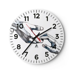 Horloge murale - Pendule murale - Un bon geste - 30x30 cm