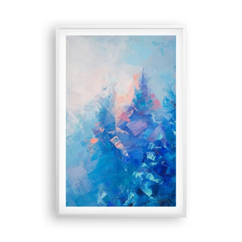 Affiche dans un cadre blanc - Poster - Abstraction hivernale - 61x91 cm