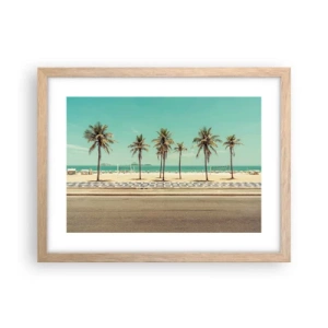 Affiche dans un chêne clair - Poster - Gardien de plage - 40x30 cm