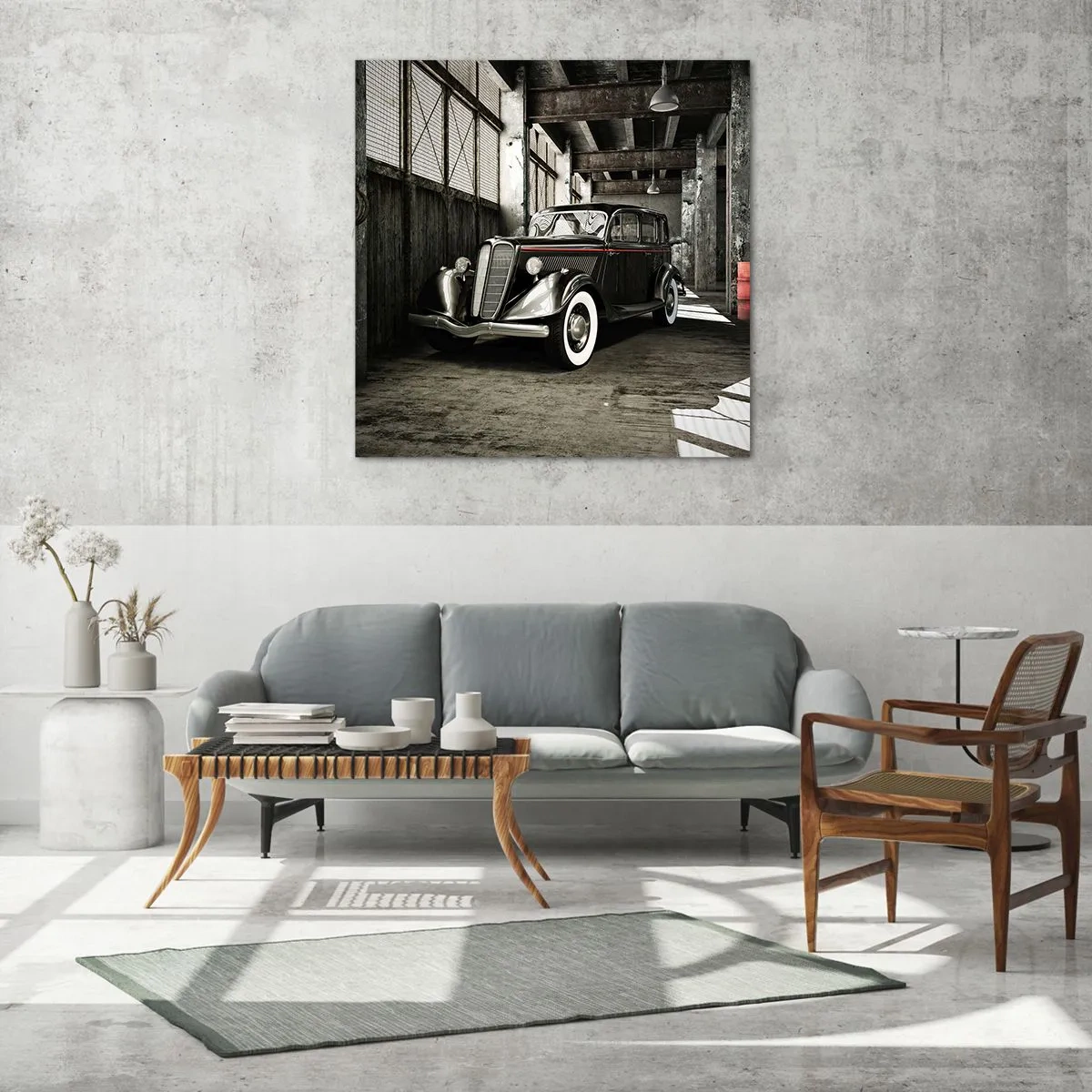 Impression sur verre - Image sur verre - L'élégance éternelle des années 30 - 70x70 cm