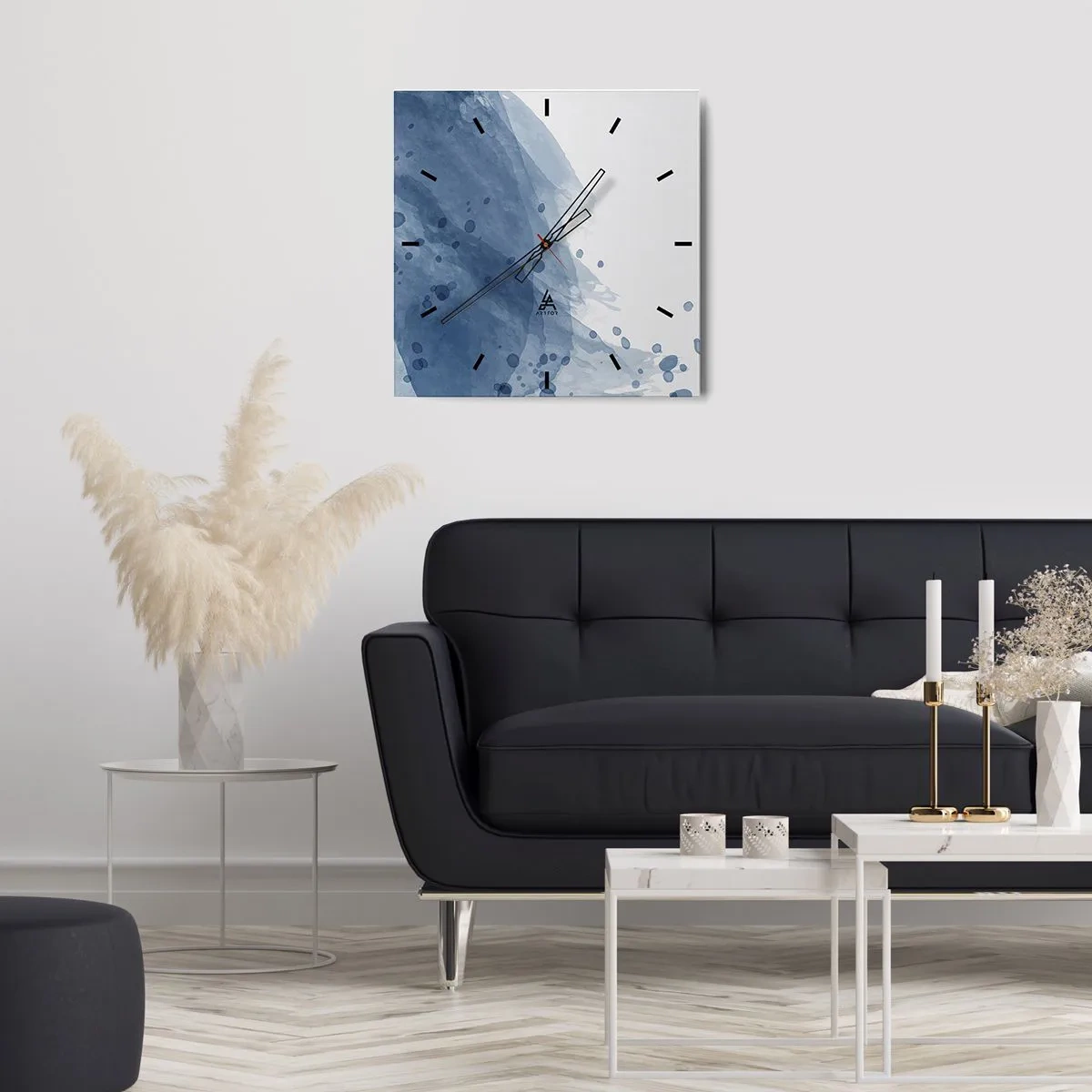 Horloge murale - Pendule murale - Tulle bleu - 40x40 cm