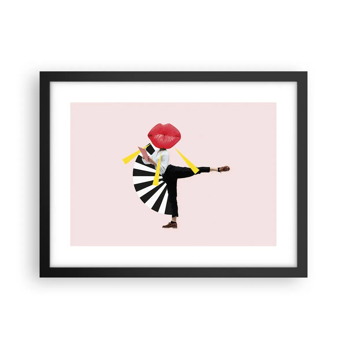 Affiche dans un cadre noir - Poster - Pop-art surréaliste - 40x30 cm