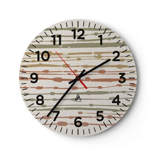 Horloge murale - Pendule murale - Notation musicale des couleurs - 40x40 cm